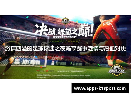 激情四溢的足球球迷之夜畅享赛事激情与热血对决
